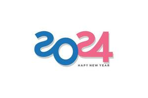 2024 nieuw jaar logo ontwerp met modern uniek concept vector