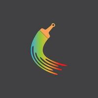 verf borstel icoon logo ontwerp sjabloon vector beeld