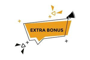 extra bonus knop web banier Sjablonen. vector illustratie