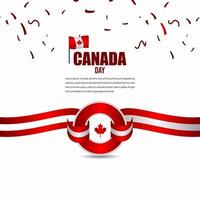 canada onafhankelijkheidsdag viering ontwerp illustratie vector sjabloon