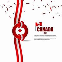 canada onafhankelijkheidsdag viering ontwerp illustratie vector sjabloon