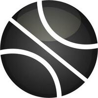 basketbal bal icoon over- wit achtergrond vector illustratie. basketbal bal vorm logo concept, clip art