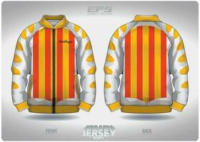 eps Jersey sport- overhemd vector.geel wit tijger patroon ontwerp, illustratie, textiel achtergrond voor sport- lang mouw trui vector