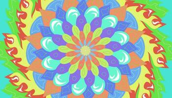 decoratief naadloos patroon illustratie met kleurrijk mandala's vector