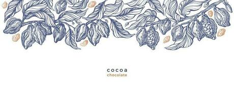 cacao achtergrond vector chocola kunst illustratie