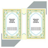 wijnoogst Islamitisch omslag, brochure ontwerp. vector decoratief kader. elegant element voor ontwerp sjabloon, plaats voor tekst. bloemen grens.