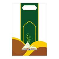 Islamitisch boek omslag, boek omslag, vector, boek, logo, vector