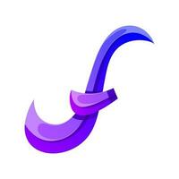 kleurrijk brief f helling icoon logo ontwerp vector