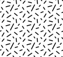 naadloos abstract zwart en wit achtergrond in Memphis stijl. modieus retro achtergrond met lijnen. elegant behang of kleding stof afdrukken. vlak vector getextureerde herhaalbaar achtergrond.
