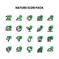 natuur groen dik schets icoon pak vector