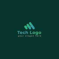 technologie logo sjabloon vector illustratie grafisch meetkundig tech logo