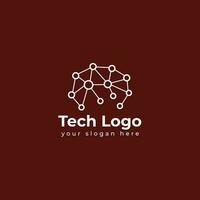 technologie logo sjabloon vector illustratie grafisch meetkundig tech logo