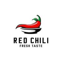 vector illustratie van rood Chili logo, restaurant logo, markt, winkel