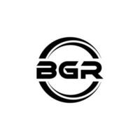 bgr brief logo ontwerp in illustratie. vector logo, schoonschrift ontwerpen voor logo, poster, uitnodiging, enz.