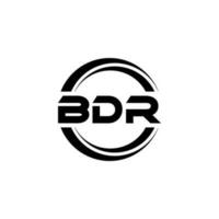bdr brief logo ontwerp in illustratie. vector logo, schoonschrift ontwerpen voor logo, poster, uitnodiging, enz.