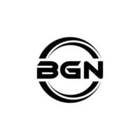 bgn brief logo ontwerp in illustratie. vector logo, schoonschrift ontwerpen voor logo, poster, uitnodiging, enz.