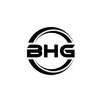 bhg brief logo ontwerp in illustratie. vector logo, schoonschrift ontwerpen voor logo, poster, uitnodiging, enz.