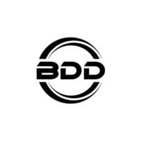 bdd brief logo ontwerp in illustratie. vector logo, schoonschrift ontwerpen voor logo, poster, uitnodiging, enz.