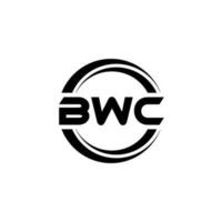 bwc brief logo ontwerp in illustratie. vector logo, schoonschrift ontwerpen voor logo, poster, uitnodiging, enz.