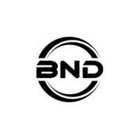 bnd brief logo ontwerp in illustratie. vector logo, schoonschrift ontwerpen voor logo, poster, uitnodiging, enz.