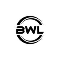 bwl brief logo ontwerp in illustratie. vector logo, schoonschrift ontwerpen voor logo, poster, uitnodiging, enz.