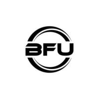 bfu brief logo ontwerp in illustratie. vector logo, schoonschrift ontwerpen voor logo, poster, uitnodiging, enz.