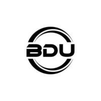 bdu brief logo ontwerp in illustratie. vector logo, schoonschrift ontwerpen voor logo, poster, uitnodiging, enz.