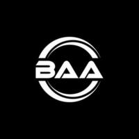 baa brief logo ontwerp in illustratie. vector logo, schoonschrift ontwerpen voor logo, poster, uitnodiging, enz.