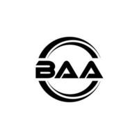 baa brief logo ontwerp in illustratie. vector logo, schoonschrift ontwerpen voor logo, poster, uitnodiging, enz.