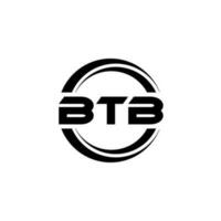 btb brief logo ontwerp in illustratie. vector logo, schoonschrift ontwerpen voor logo, poster, uitnodiging, enz.