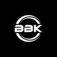 bbk brief logo ontwerp in illustratie. vector logo, schoonschrift ontwerpen voor logo, poster, uitnodiging, enz.