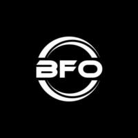 bfo brief logo ontwerp in illustratie. vector logo, schoonschrift ontwerpen voor logo, poster, uitnodiging, enz.