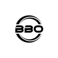 bbo brief logo ontwerp in illustratie. vector logo, schoonschrift ontwerpen voor logo, poster, uitnodiging, enz.