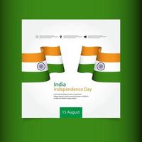 india onafhankelijkheidsdag viering vector sjabloon ontwerp illustratie