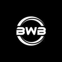 bwb brief logo ontwerp in illustratie. vector logo, schoonschrift ontwerpen voor logo, poster, uitnodiging, enz.