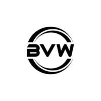 bvw brief logo ontwerp in illustratie. vector logo, schoonschrift ontwerpen voor logo, poster, uitnodiging, enz.