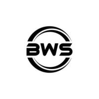 bws brief logo ontwerp in illustratie. vector logo, schoonschrift ontwerpen voor logo, poster, uitnodiging, enz.
