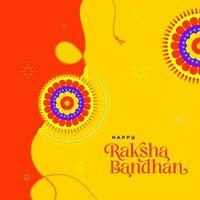 gelukkig raksha bandhan groet ontwerp vector illustratie