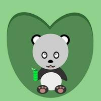 chibi panda karakter vector