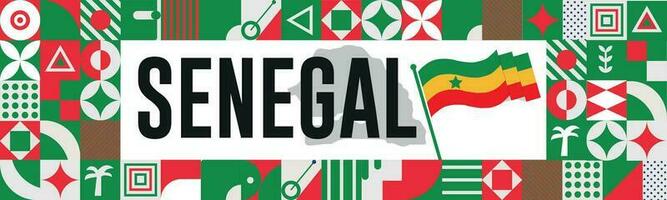 Senegal kaart en verheven vuisten. nationaal dag of onafhankelijkheid dag ontwerp voor Senegal viering. vector