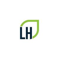 brief lh logo groeit, ontwikkelt, natuurlijk, biologisch, gemakkelijk, financieel logo geschikt voor uw bedrijf. vector