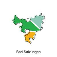 slecht salzungen kaart.vector kaart van de Duitse land vector illustratie ontwerp sjabloon Aan wit achtergrond
