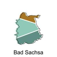kaart van slecht sachsa. vector ontwerp sjabloon Aan wit achtergrond