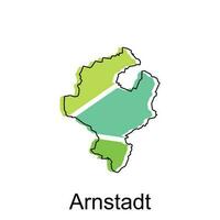 kaart van arnstadt ontwerp illustratie, vector symbool, teken, schets, wereld kaart Internationale vector sjabloon Aan wit achtergrond