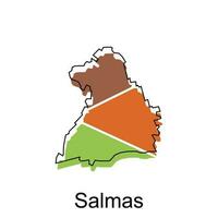 kaart van salma's illustratie ontwerp sjabloon, meetkundig vormen en lijnen stijl geïsoleerd Aan wit achtergrond vector