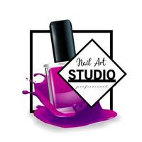 nail art studio logo ontwerpsjabloon. vector