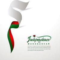 Madagaskar Onafhankelijkheidsdag viering creatief ontwerp illustratie vector sjabloon