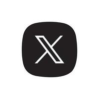 sociaal media X logo zwart en wit vector