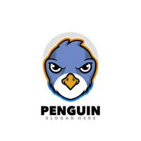 pinguïn hoofd logo vector