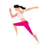 sport vrouw hardlopen activiteit sport levensstijl buiten vector